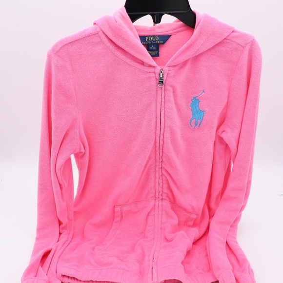 Ralph Lauren Girls French Terry Big Pony Hoodie - Picture 3 of 5